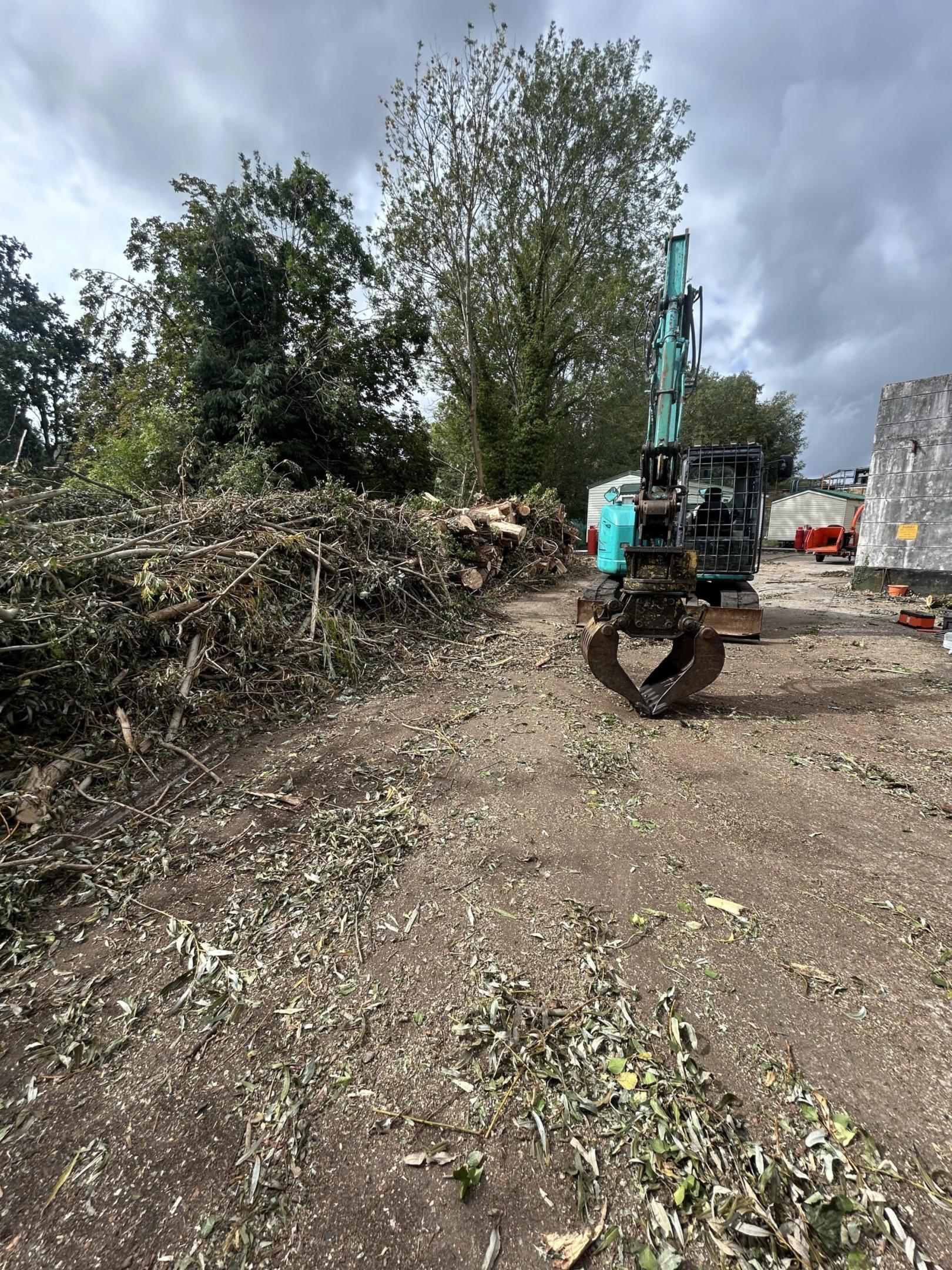 Excavator used in vegetation and site clearance
